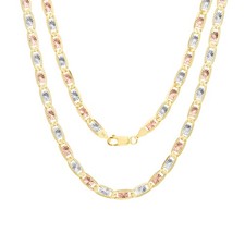 14K Solide Tri-Color Jaune