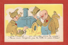 PAT  carte postale cpa  ILLUSTRATEUR  Humour Militaires Bidasses /be+ à tbe/RARE