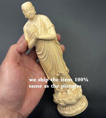 Boxwood carved ananda - 8.5",