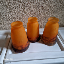 3 ANCIENNES TULIPES DE LUSTRE