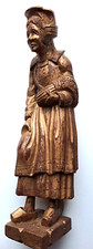 Grande SCULPTURE bois ART POPULAIRE Paysanne BRETONNE costume traditionnel