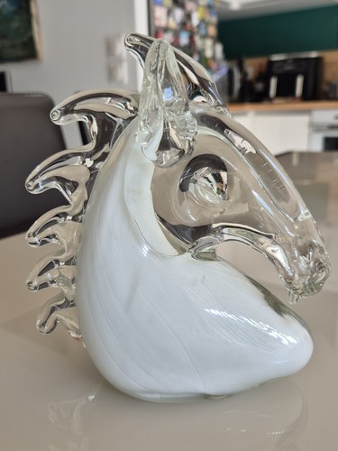 Sculpture cristal tête - en, cristal,