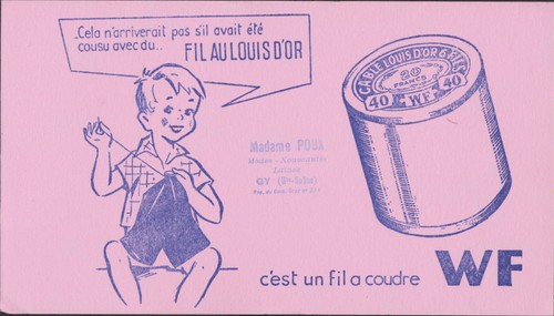 Buvard ancien publicitaire fil - ancien,