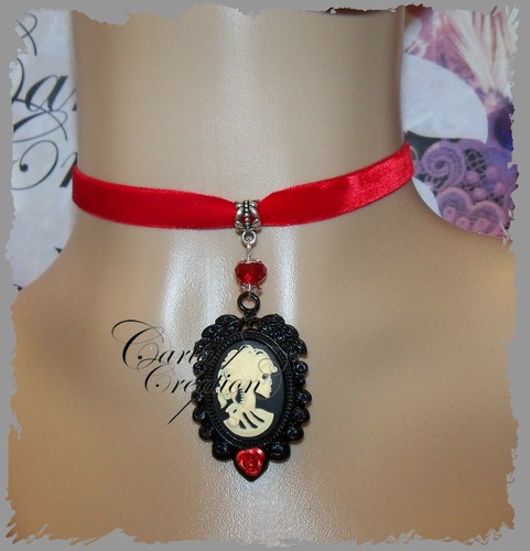 Ras cou perle rouge - , /ras