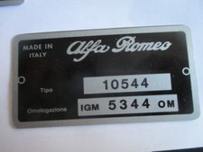 Plaque Signalétique ALFA