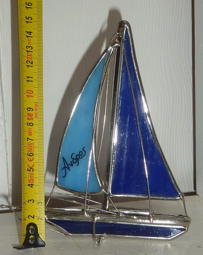 Bateau voilier verre - verre, et