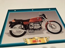 BMW R45 1978 fiche carte moto passion collection Atlas
