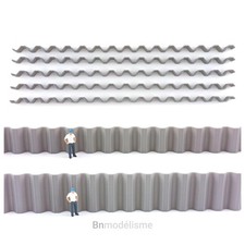 HO Lot 1m Palplanches, 1/87 H0 Train Modélisme Chantier Canal Tôle Port Bateau