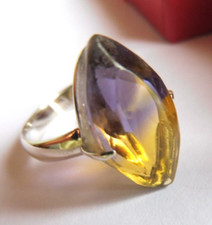 Bague amétrine précieuse - en,