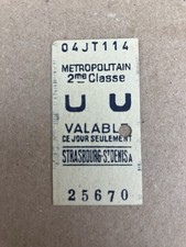 Ticket de Métro Anciens Paris - Station Strasbourg St Denis - 2eme Classe