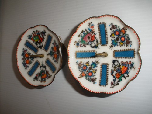 Vintage pair enamel - pair, of