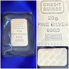 Lingot argent Pur Bank CREDIT