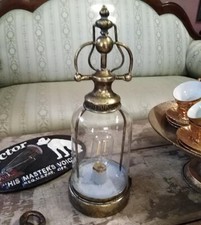 Lanterne Lampe Style Antique Métal Maritime 37cm Haut Batteries Photophore