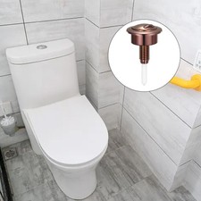 Bouton chasse d'eau WC or rose