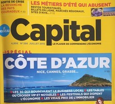 MAGAZINE CAPITAL N°286 JUILLET 2015 -COTE D'AZUR - 