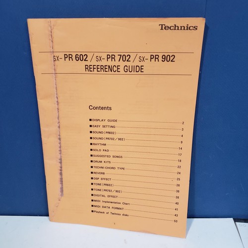 Technics pr602 pr702 - technics, sx-pr602