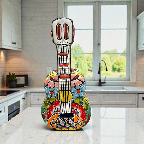 Talavera guitar sculpture - guitar, |