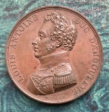LOUIS DUC D'ANGOULÊME. MEDAILLE EN BRONZE.