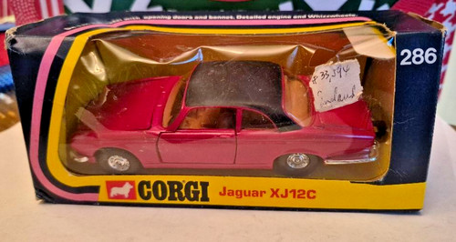 Corgi red jaguar - red, xj12c