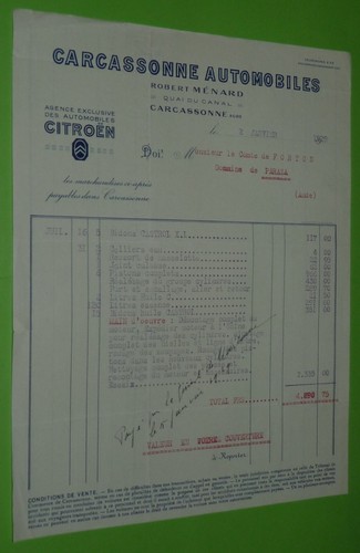 Facture 1923 tete - facture,
