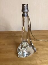 Pied De Lampe En Verre Épuré Haut 23 Cm Base Triangulaire 10 Cm 