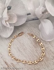 Bracelet maille grain - de, café