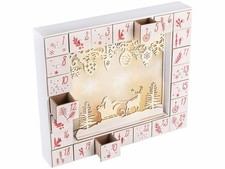 Calendrier de l'Avent réutilisable lumineux en bois - Infactory