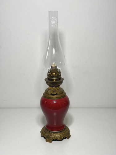 Lampe pétrole céramique - pétrole,