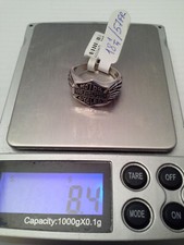 Bague motard "Small Hex" HARLEY DAVIDSON en ARGENT 925 sterling SILVER ring NEW