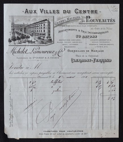 Billhead facture 1901 - facture,