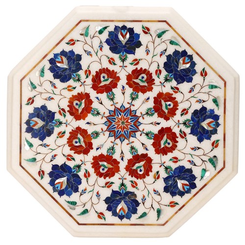 Marble table top handmade - 15",