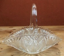 Grand panier à fruits en verre Années 70