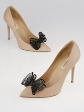  NEW VALENTINO Beige Leather