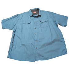 Chemise Wrangler bleu vert manches courtes taille XXL #36e