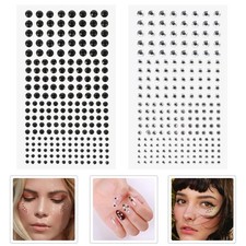  10 Pcs Strass Cheveux Pierres Précieuses Autocollantes Pour Nail Art