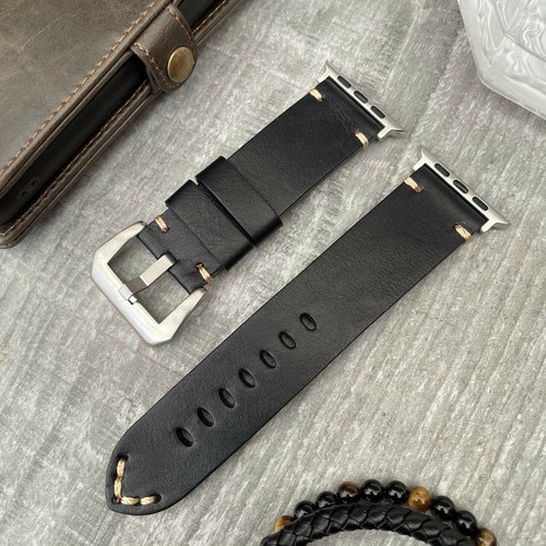 Montre cuir noir sangle - cuir, pour