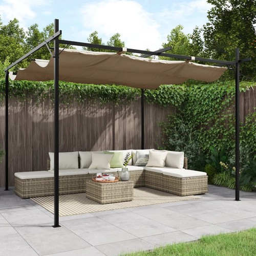Pergola avec toit rétractable - avec,
