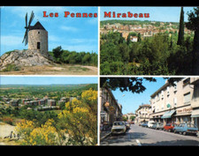 LES PENNES MIRABEAU (13) Commerces PHARMACIE , CAISSE D'EPARGNE & MOULIN en 1988