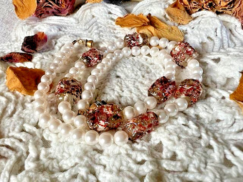 Collier perles culture - &, verre