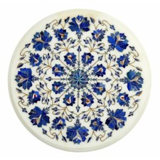 15 " Rond Marbre Coin Fin