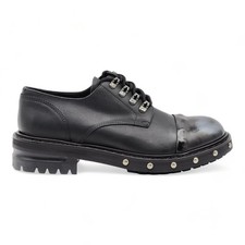 Chaussures Derby En Cuir À Clous Alexander McQueen Noires EU 39 US 6 - Neuves