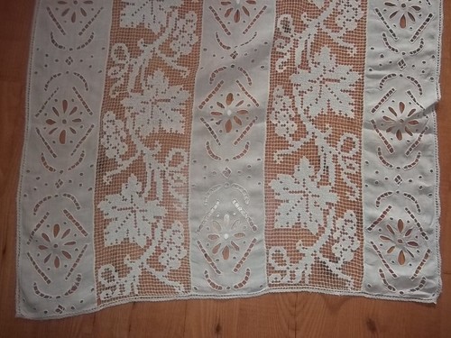 Ancien rideau nappe coton - nappe,