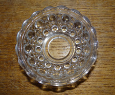 Belle Ancienne Bobèche en Verre Baccarat modèle Diamant et Perle 7