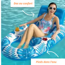 matelas bouée  Piscine Gonflable Adulte  Flottant Relax confort dos pour Piscine