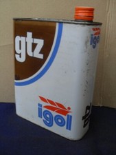 BIDON ANCIEN HUILE   GARAGE   " IGOL   GTZ   "  ANNEES   50  60