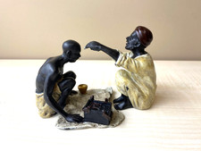 Sculpture scène de barbier arabe en bronze style vienna d'après Franz Bergman