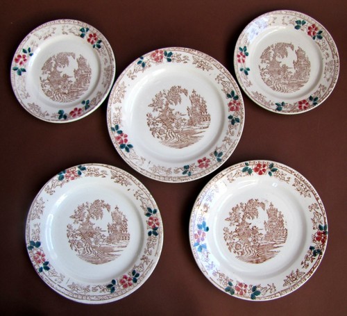Anciennes assiettes décor - 5,