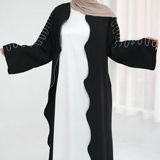 Robe Cardigan Femme Ouverte Abaya Kimono Maxi Caftan Musulman Dubaemon Abayas