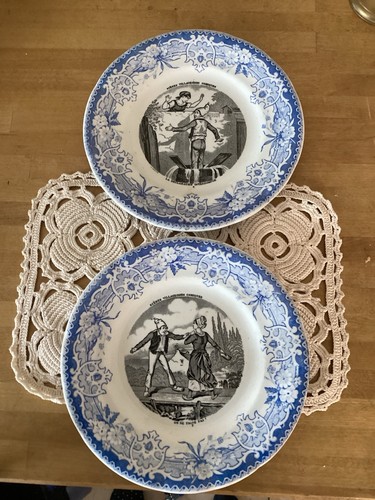 Deux assiettes parlantes - assiettes,