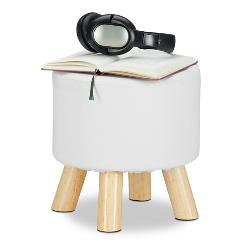Pouf cuir synthétique - pouf,